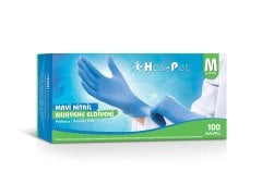 Has-Pet Pudrasız Mavi Nitril Eldiven / M Beden / 100 Adet